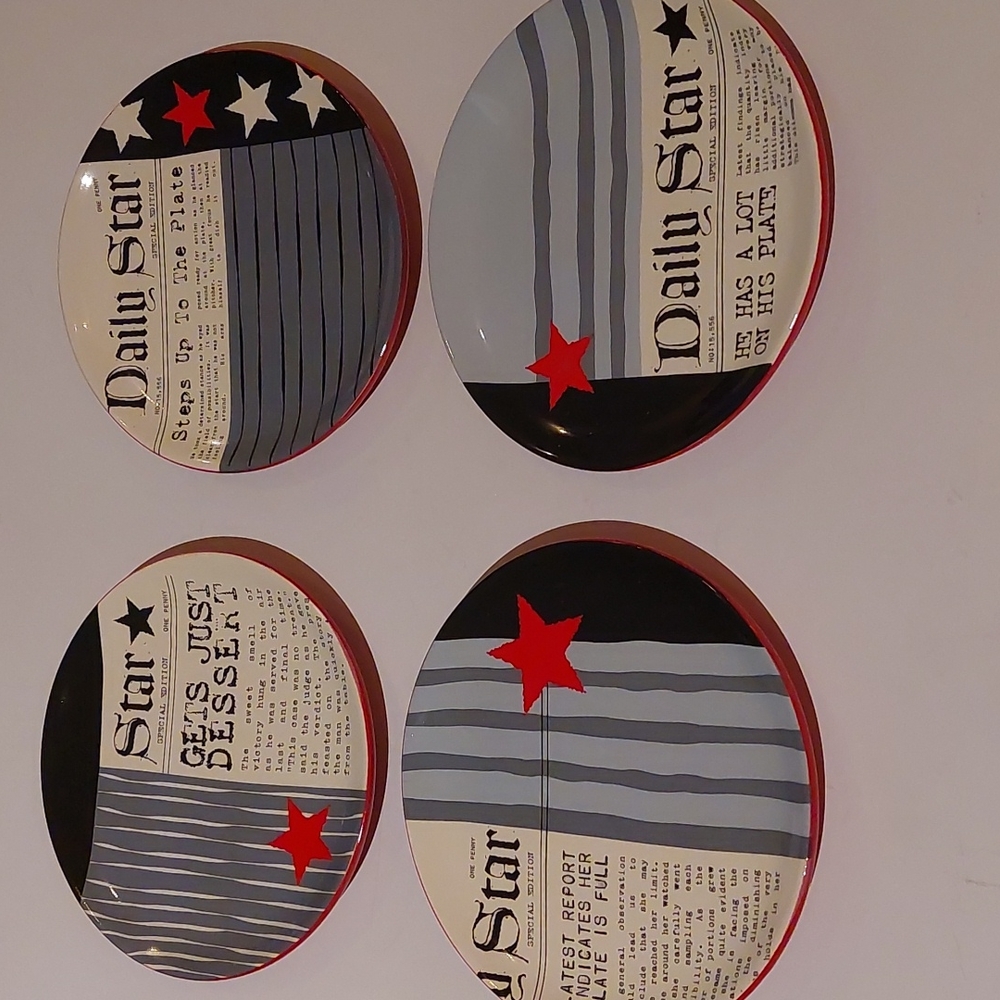 Department 56 Set of 4 Appetizer Plates